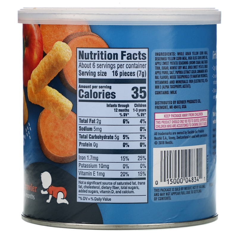 Gerber, Lil' Crunchies, Apple, Sweet Potato, Crawler, 1.48 oz (42 g)