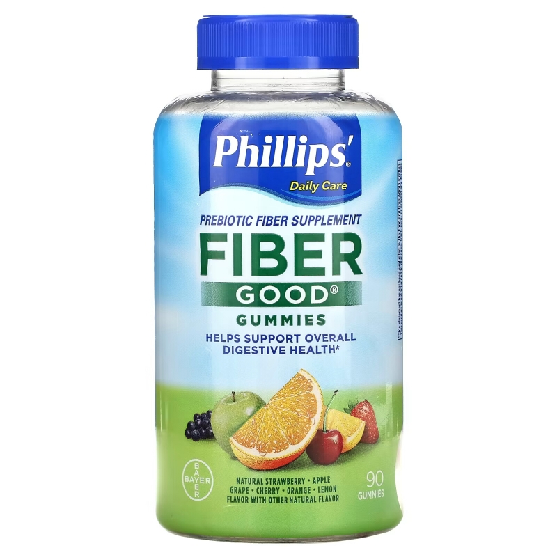 Phillips, Fiber Good Gummies, Assorted Flavors, 90 Gummies