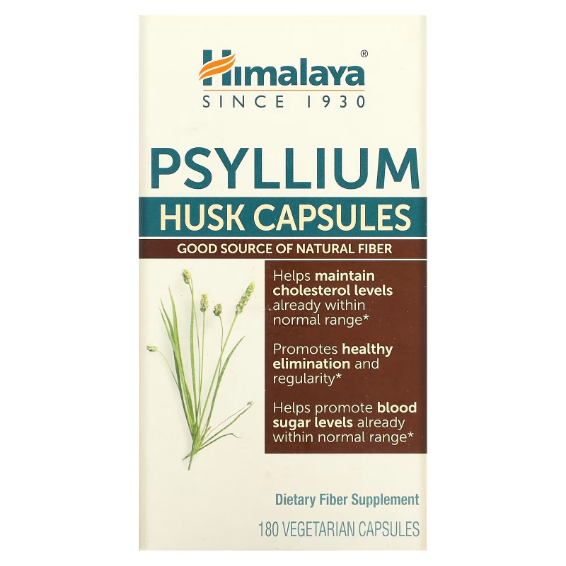 Himalaya, Psyllium Husk Capsules, 180 Vegetarian Capsules