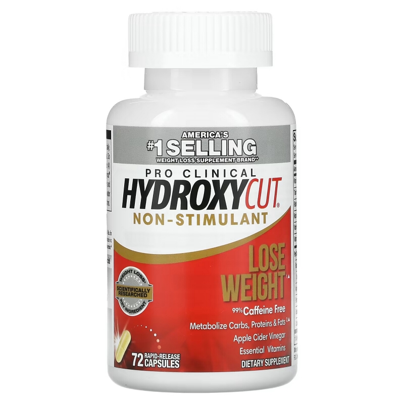 Hydroxycut, Pro Clinical Hydroxycut, Non-Stimulant, 72 Rapid-Release Capsules