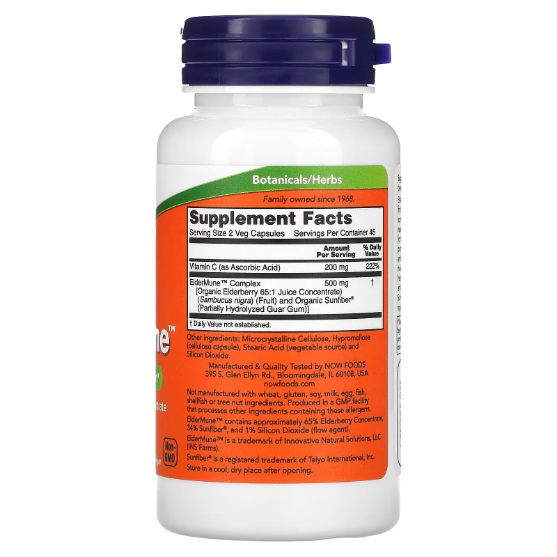 Now Foods, ElderMune, Immune System Support, 90 Veg Capsules