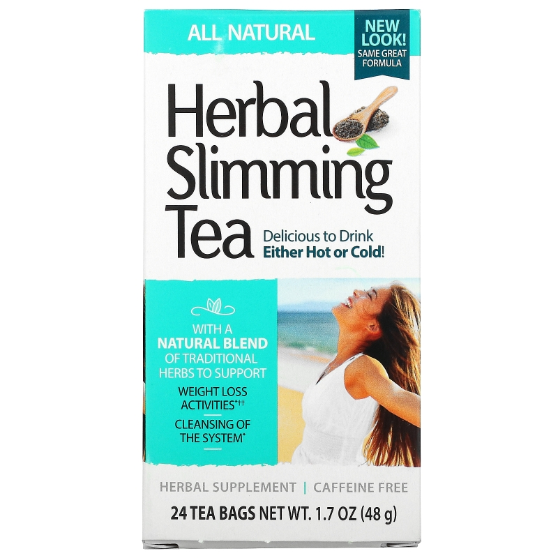 21st Century Health Care Травяной чай для похудения без кофеина натуральный 24 пакетиков 16 унции (45 г)