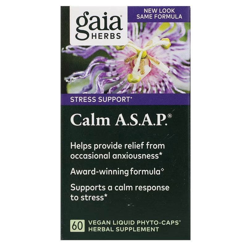 Gaia Herbs, Calm A.S.A.P., 60 Vegan Liquid Phyto-Caps