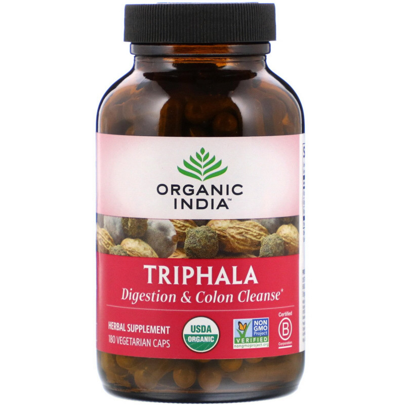Organic India, Трифала, 180 вегетарианских капсул