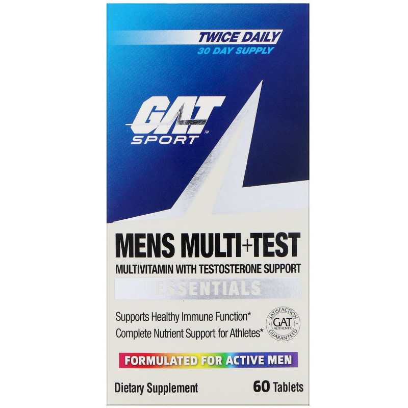 GAT Essentials Men's Multi + Test 60 Tablets