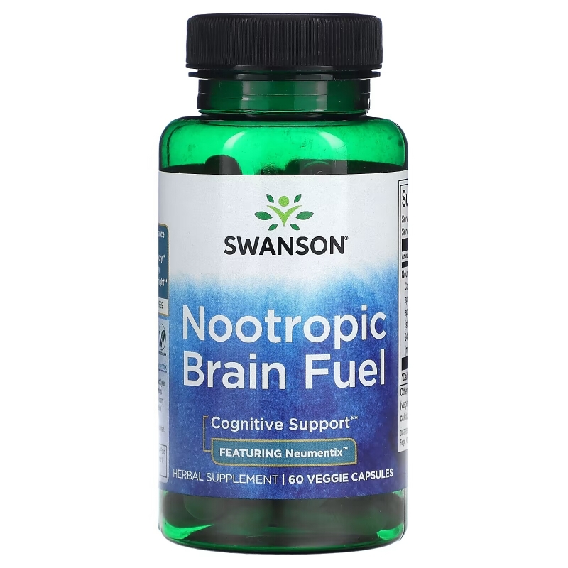 Swanson, Ноотропное топливо для мозга, 60 растительных капсул